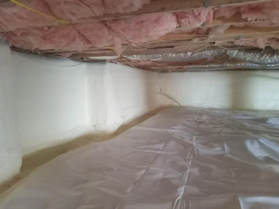 Crawl space encapsulation with closed-cell spray foam for Metal Roof Coating in Lorain